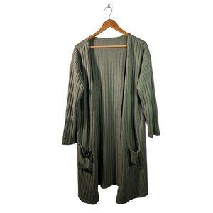 Olive Green Fairy Grunge Whimsigoth Warm Cozy Soft Stretch Earth Tones Cardigan